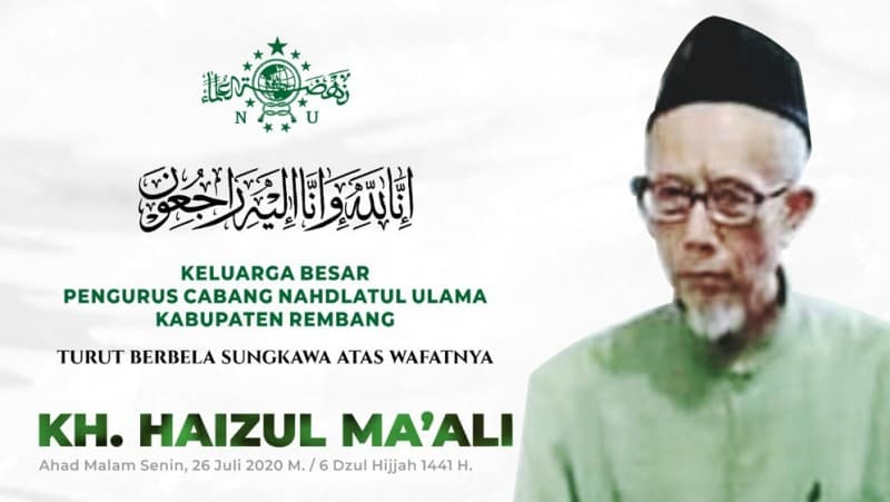Innalillahi, Mustasyar NU Rembang KH Haizul Ma'ali Wafat