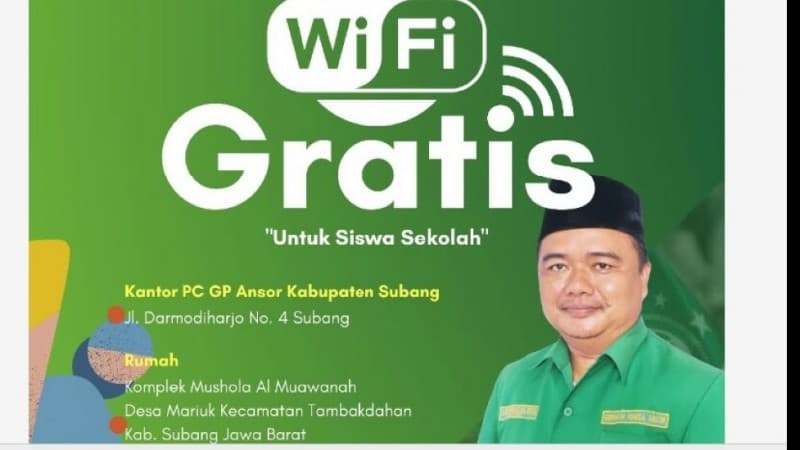 GP Ansor Subang Laksanakan Program WiFi Gratis untuk Pelajar