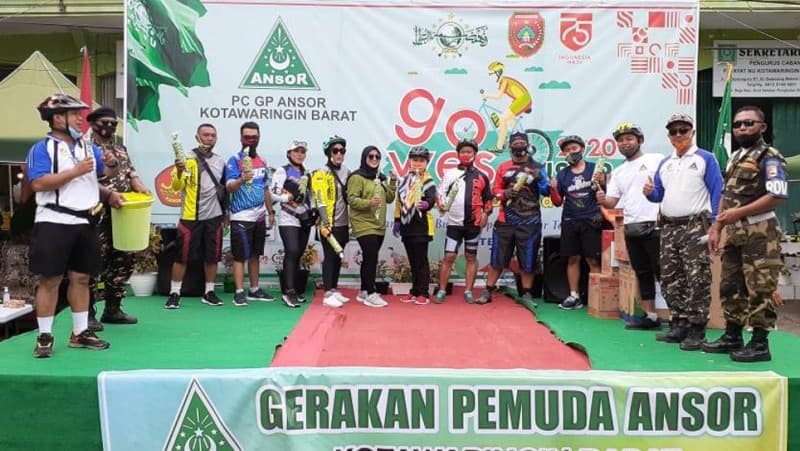 Galang Dana untuk Masjid, Ansor Kotawaringin Barat Gowes Bareng