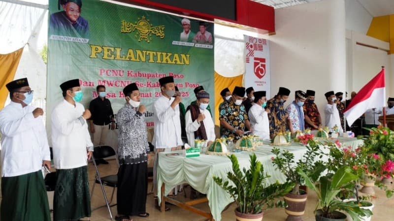 Pengurus NU Poso Dilantik, Dipacu Sebar Dakwah Damai