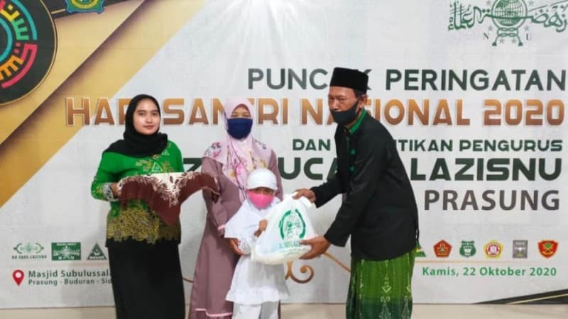 LAZISNU Tingkat Ranting di Sidoarjo Salurkan Bantuan 30 Juta