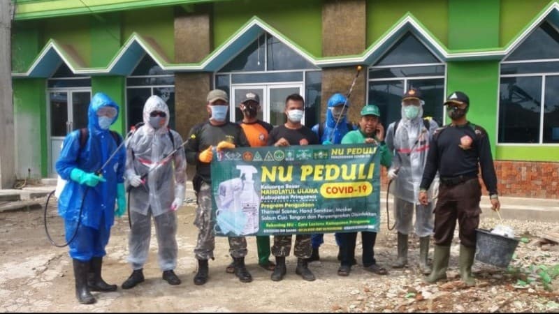 Ikhtiar 'Langit dan Bumi' NU Pringsewu Hadapi Covid-19