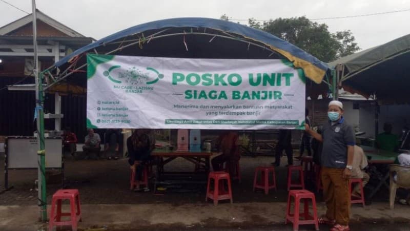 Bersama BPKH, LAZISNU Luncurkan Dapur Umum Bantu Pengungsi Banjir Kalsel