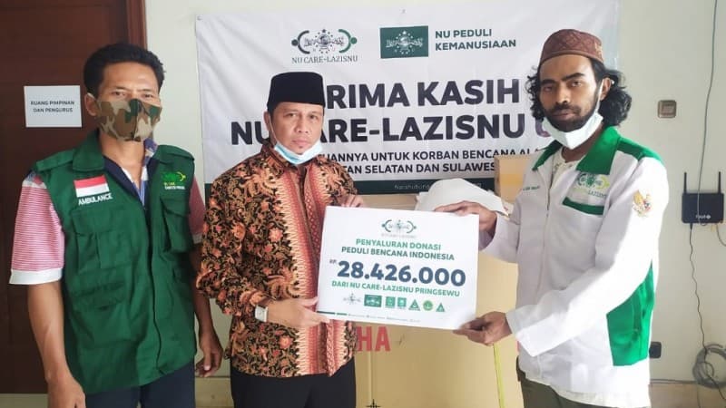 LAZISNU Pringsewu Serahkan Donasi untuk Penanganan Bencana Alam di Indonesia