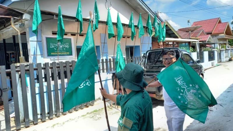 Palangkaraya 'Hijau' dengan Gerakan 98 Juta Bendera NU