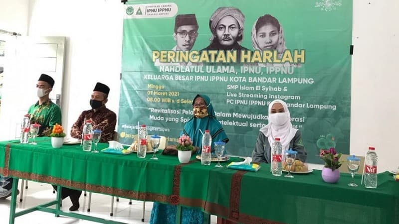 NU Bandarlampung Ingatkan Pelajar NU Tentang Tata Cara Sowan Kiai
