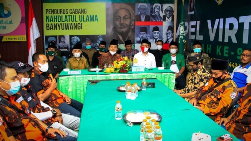 Silaturahim PCNU dan Pemuda Pancasila Banyuwangi Bahas Pemulihan Ekonomi di Tengah Covid-19