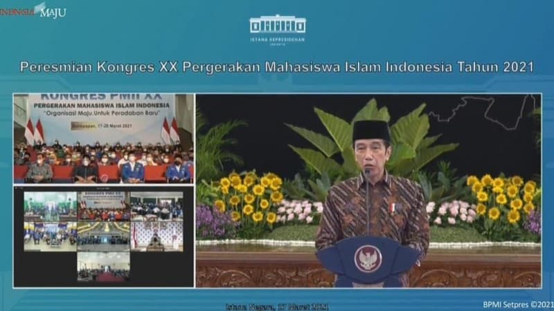 Buka Kongres XX, Jokowi: PMII Konsisten Suarakan Keadilan