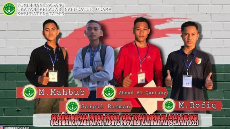 Empat Kader IPNU Tapin Kalsel Terpilih sebagai Anggota Paskibra