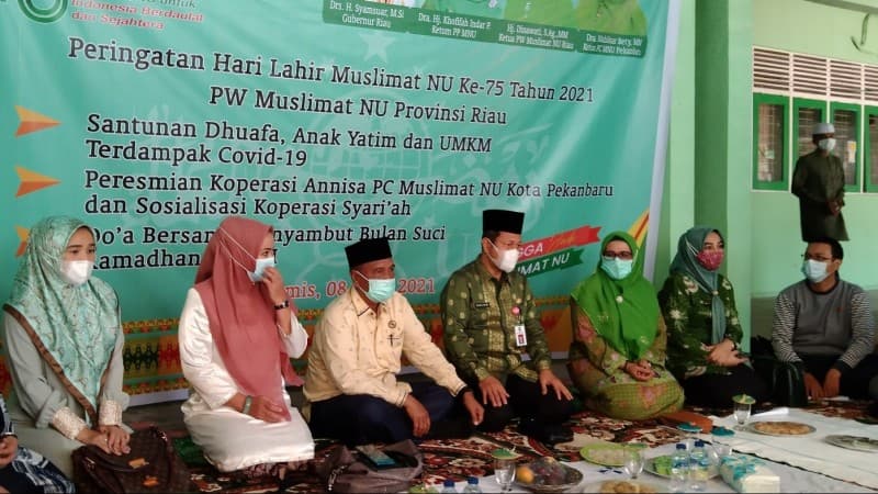 Khidmah Muslimat NU Riau, Bagikan Santunan dan Perkuat UMKM
