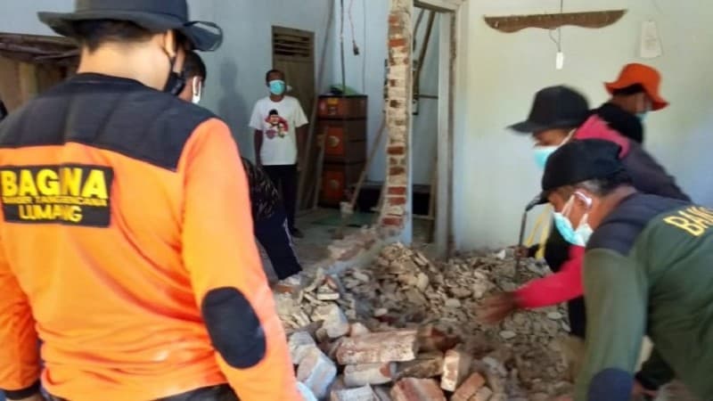 NU Peduli Gempa Lumajang  dan FPRB  Jatim Terus Bergerak Bantu Korban Gempa