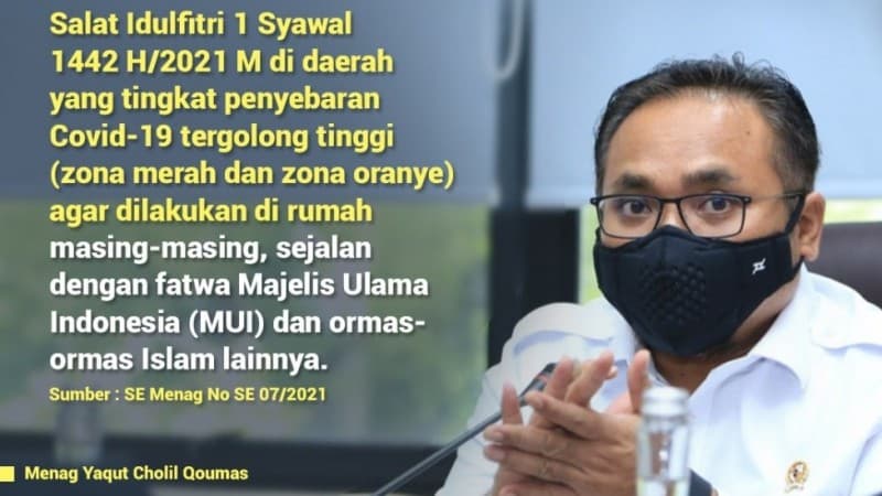 Pemerintah Tetapkan Idul Fitri 1442 H Jatuh pada Kamis 13 Mei 2021