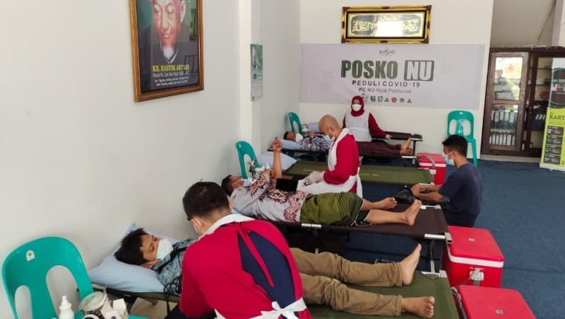 Jelang Konfercab, PCNU Kota Pontianak Giatkan Donor Darah