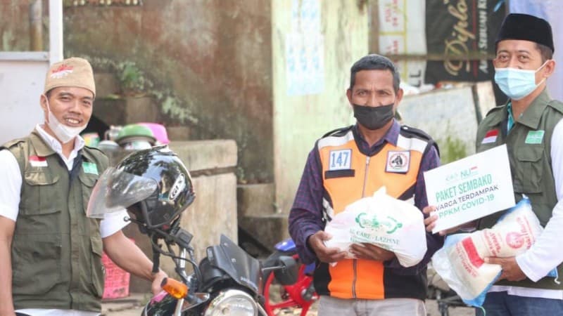 LAZISNU Kudus Kirim Ribuan Paket Bagi Warga Colo Terdampak Pandemi