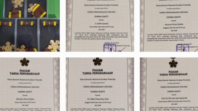 Sako Ma'arif NU Raih 5 Penghargaan Darma Bakti dari Kwarnas Pramuka