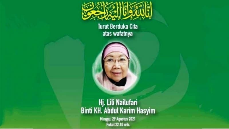 Innalillahi, Hj Lilik, Cucu KH M Hasyim Asy'ari Wafat