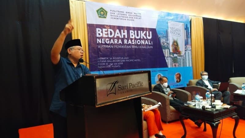 Buku 'Negara Rasional' tentang Pemikiran Ibnu Khaldun Dibedah Puslitbang Kemenag