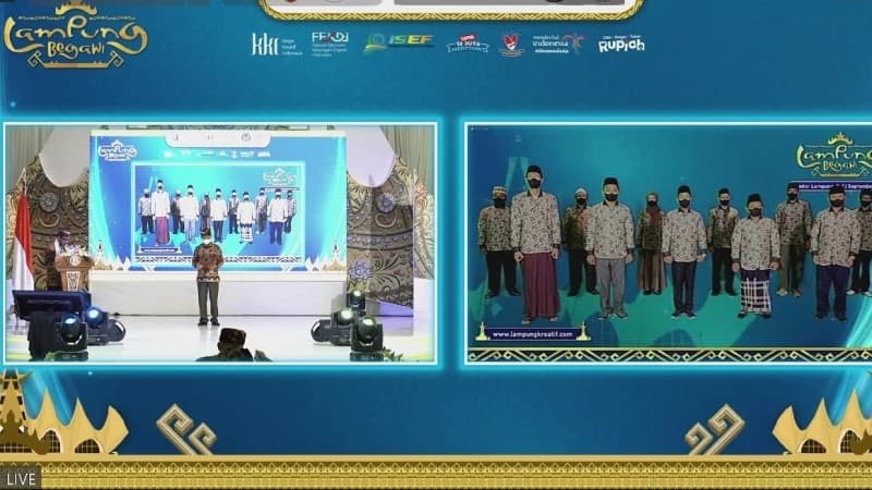 Dua Menteri Hadiri Pelantikan Himpunan Ekonomi dan Bisnis Pesantren Lampung