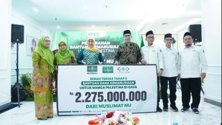 Muslimat NU Kembali Salurkan Donasi untuk Palestina 2 Miliar Rupiah Melalui LAZISNU
