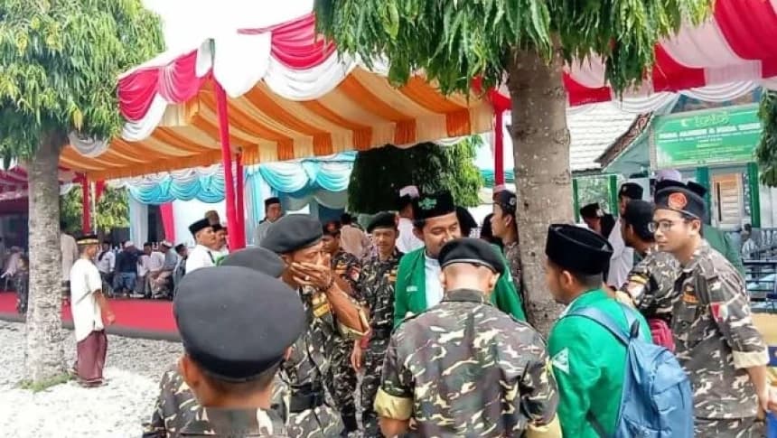 Puluhan Personel Ansor Aceh Selatan Kawal Haul Abuya Muda Waly Alkhalidy