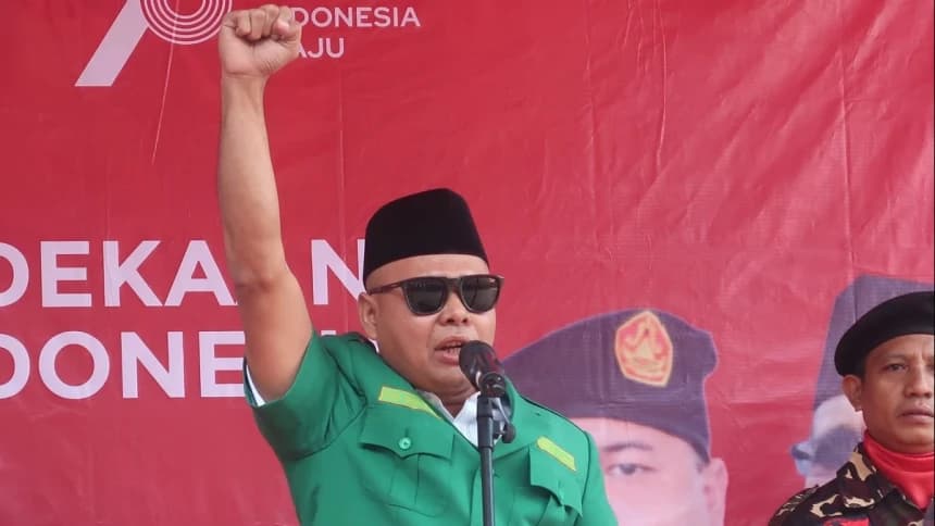 Gelar Upacara HUT Ke-78 RI, Kader Ansor Diminta Jaga Kampung Jelang Pilpres 2024