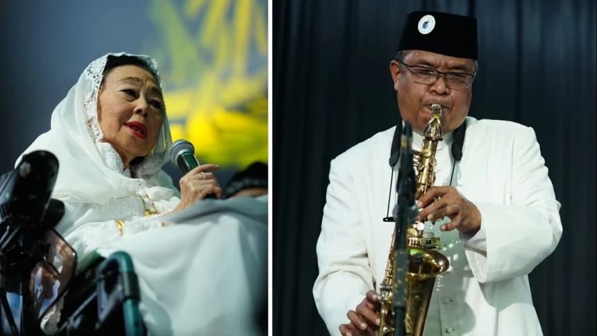 Nyai Sinta Nuriyah Senandungkan Al-I'tiraf Diiringi Alunan Saksofon Romo Katolik