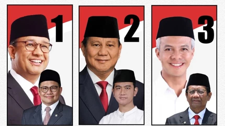 Hasil Sementara Hitung Cepat Pilpres 2024: Prabowo-Gibran Ungguli Anies-Muhaimin dan Ganjar-Mahfud