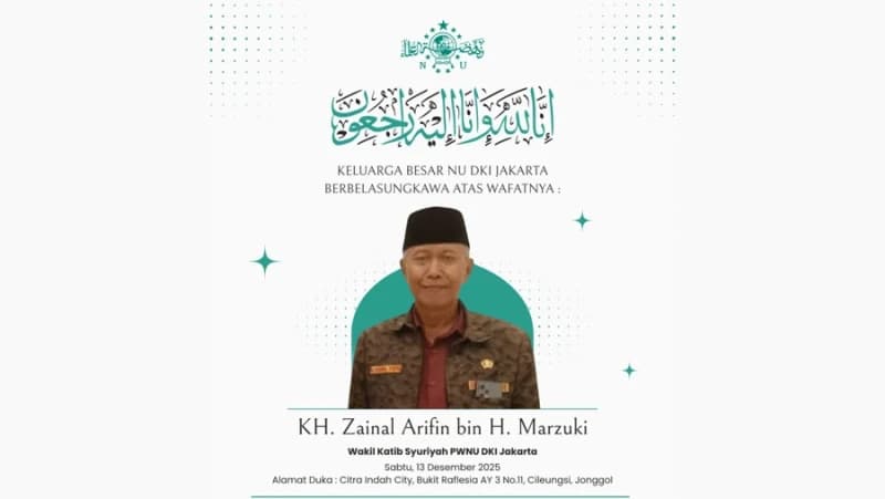 Kabar Duka: Wakil Katib PWNU Jakarta KH Zainal Arifin Meninggal Dunia