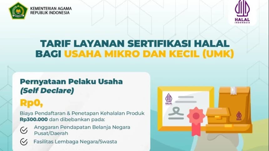Kabar Gembira! BPJPH Gratiskan Sertifikasi Halal untuk 25.000 UMKM