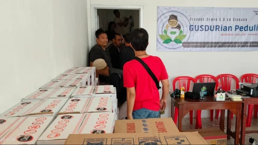 Gusdurian Peduli Buka Posko dan Donasi, Ajak Orang Baik Bantu Korban Gempa Cianjur
