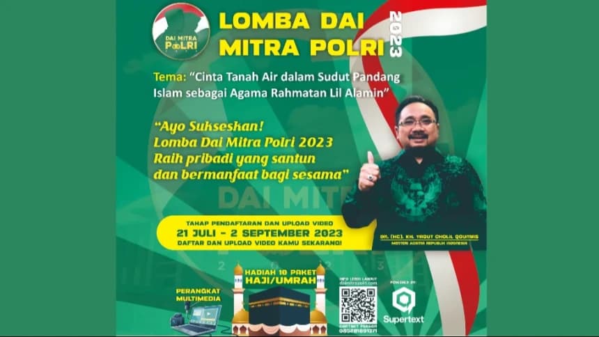 Peringati Hari Santri, Densus 88 Gelar Kompetisi Dai Mitra Polri 2023