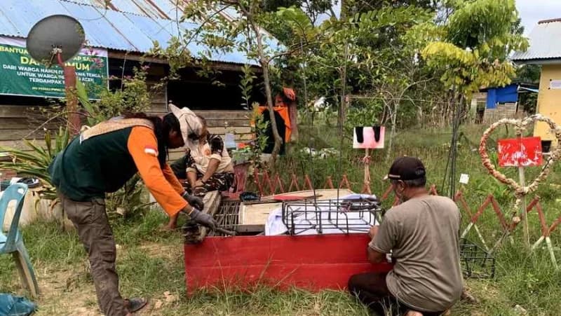 Relawan NU Peduli Bangun MCK dan Fondasi Majelis Taklim di Aceh Timur