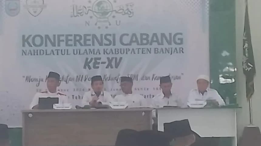 Hasil Konfercab Ke-15, KH Muhammad Husien dan Ustadz Nuryadi Baseri Kembali Nahkodai PCNU Banjar Kalsel