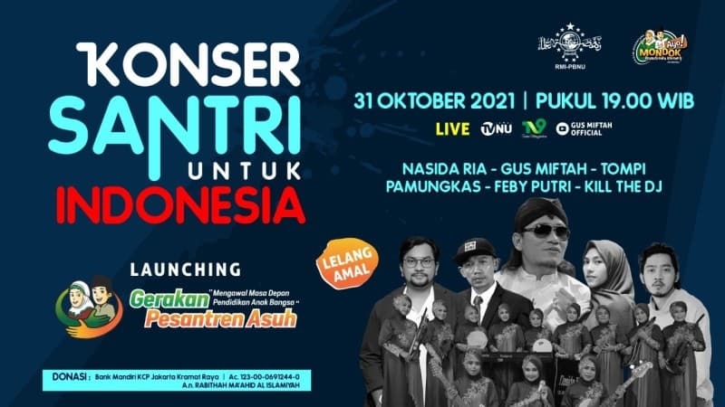 Gelar Konser Santri, RMI Luncurkan Gerakan Pesantren Asuh