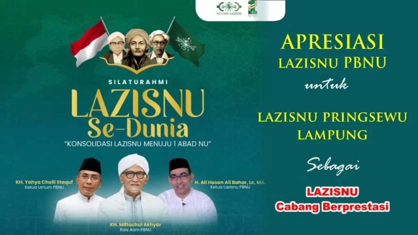 LAZISNU Pringsewu Raih Apresiasi Cabang Berprestasi dari PBNU