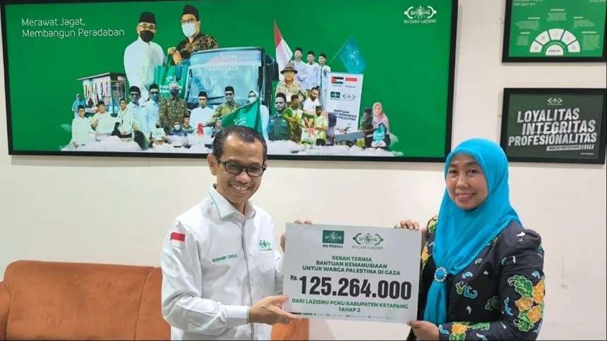 LAZISNU PBNU Terima Rp125 Juta Bantuan untuk Palestina dari PCNU Ketapang Kalbar