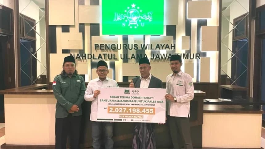 LAZISNU PBNU Terima Rp2,6 Miliar Bantuan untuk Palestina dari LAZISNU se-Jatim