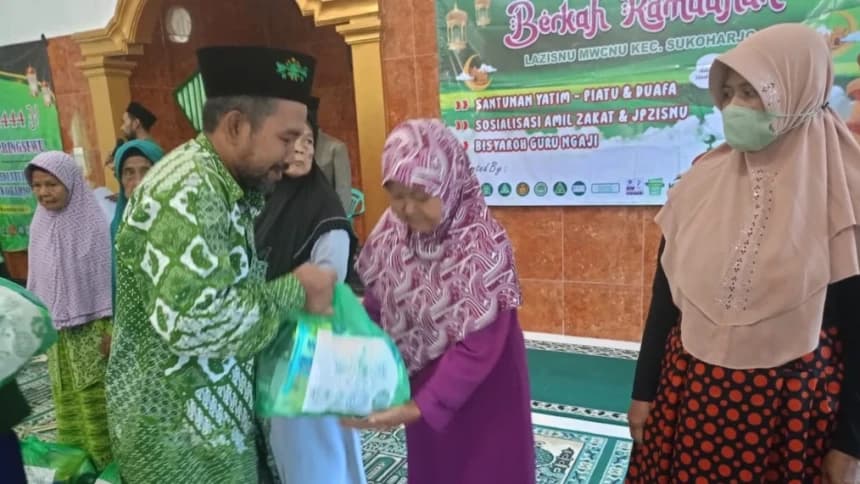 Ribuan Paket 'Ramadhan Menggembirakan' 1444 H Disalurkan LAZISNU Pringsewu