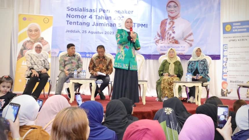 Temui Pekerja Migran di Arab Saudi, Menaker Ingatkan Pentingnya Kompetensi