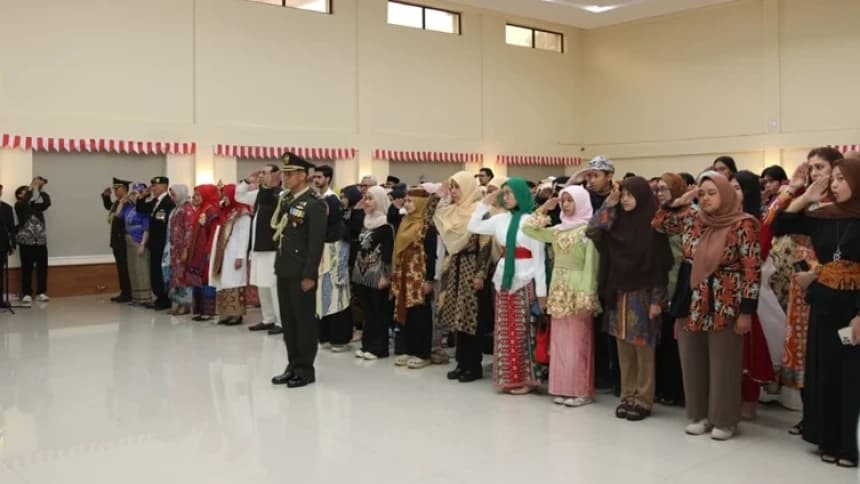 Nahdilyin di Pakistan Ramaikan Upacara HUT Ke-80 RI di Tengah Hujan Ekstrem