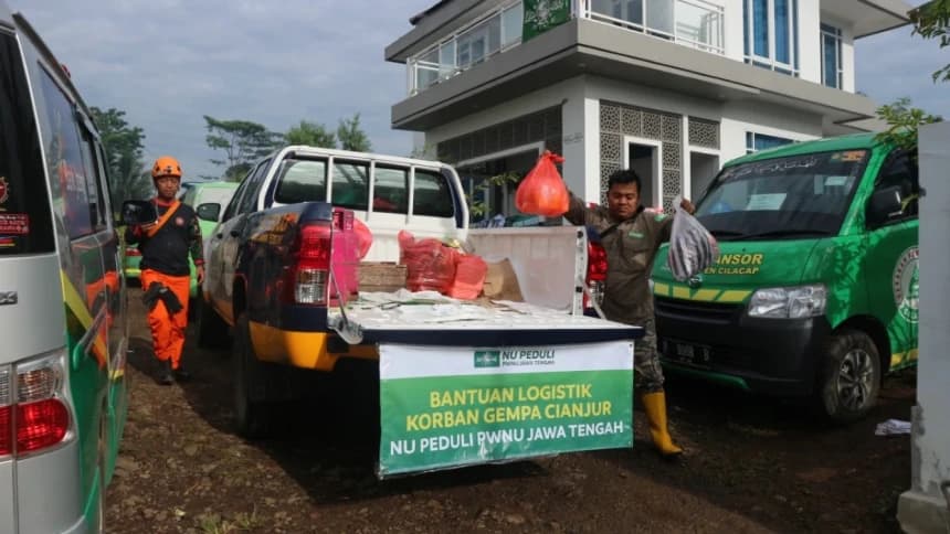 Sepekan Pascagempa Cianjur, NU Peduli Dibantu 270 Relawan Salurkan 10 Ton Beras