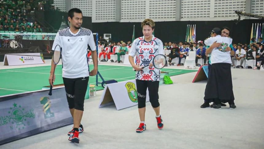Saat Owi dan Butet Saling Melepas Rindu di Porseni NU 2023