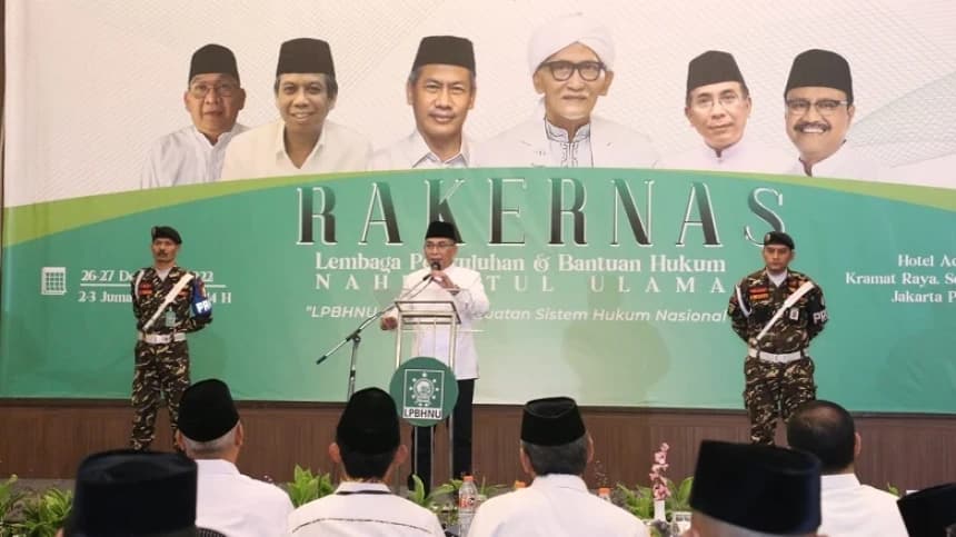 Buka Rakernas LPBHNU, Gus Yahya Jelaskan Taati UU Negara adalah Kewajiban Syariat
