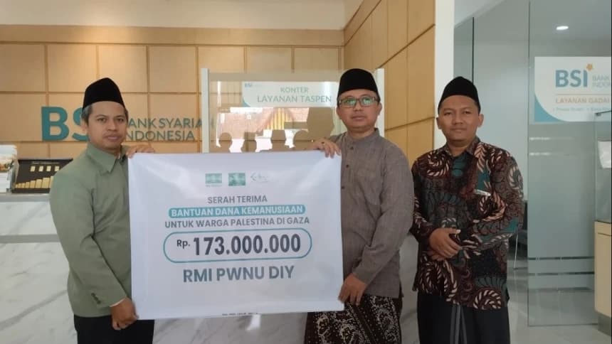 RMI PWNU DIY Serahkan Rp173 Juta Bantuan Kemanusiaan untuk Palestina ke LAZISNU