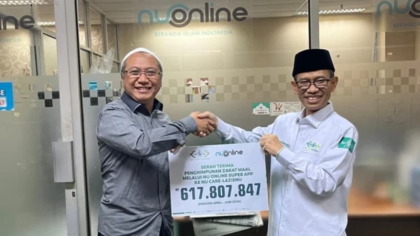 NU Online Super App Kembali Serahkan Zakat Mal Rp600 Juta kepada NU Care-LAZISNU