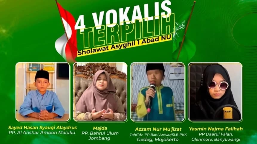 4 Vokalis Terpilih Bakal Bawakan Shalawat Asyghil di Hadapan Presiden dan Ratusan Ulama Dunia