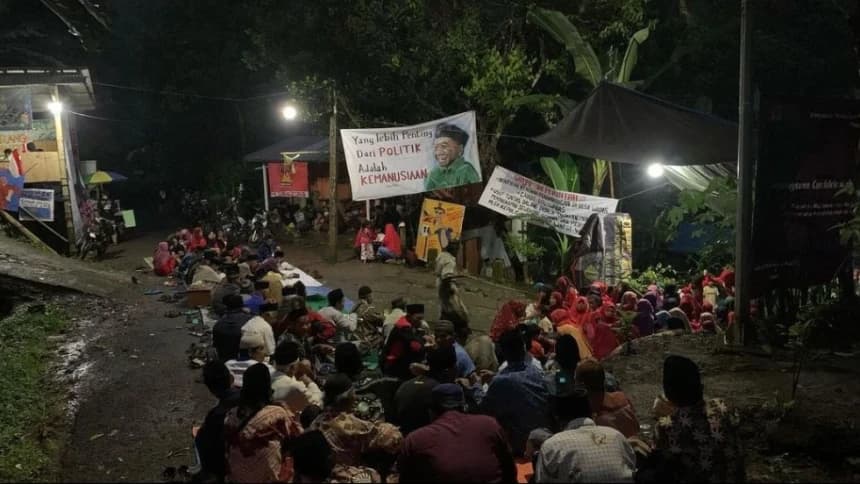 Menolak Lupa Tragedi di Wadas, Warga Gelar Mujahadah dan Buka Bersama