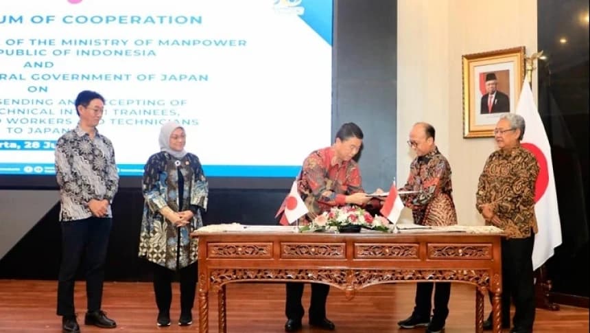 Indonesia-Jepang Teken MoC Bidang Ketenagakerjaan