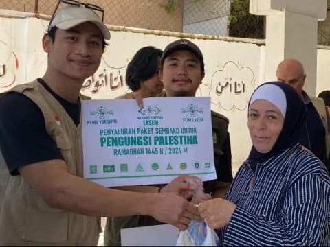 Terima Bantuan Kemanusiaan, Pengungsi Palestina di Yordania Sampaikan Terima Kasih kepada NU