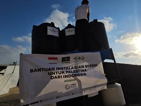 3 Ribu Warga Palestina Manfaatkan Instalasi Air Bersih Bantuan NU Care-LAZISNU